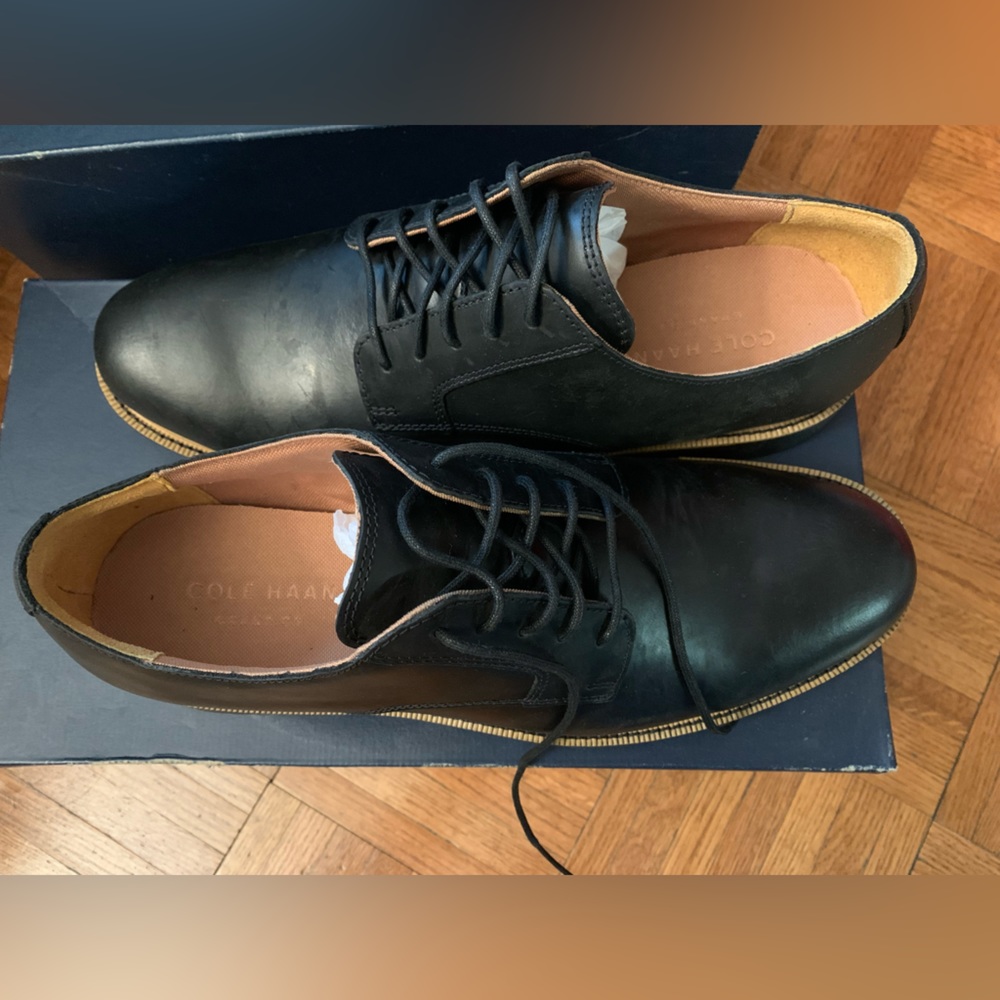 Brand New Black Cole Haan Great Jones Plain Mens Shoes